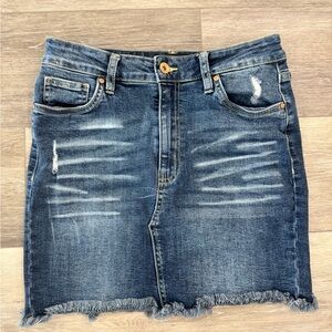 Kendall & Kylie Dark Blue Denim Skirt